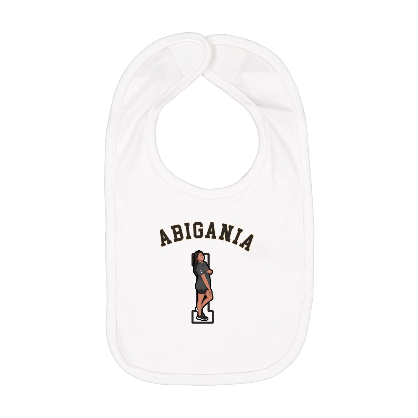 Infant Bib — Shirsey Arch in White