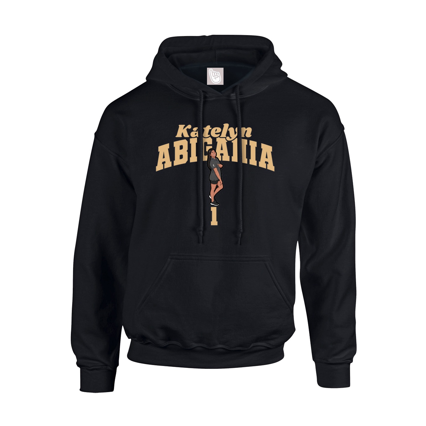 Youth Hoodie — Signature Arch in Black