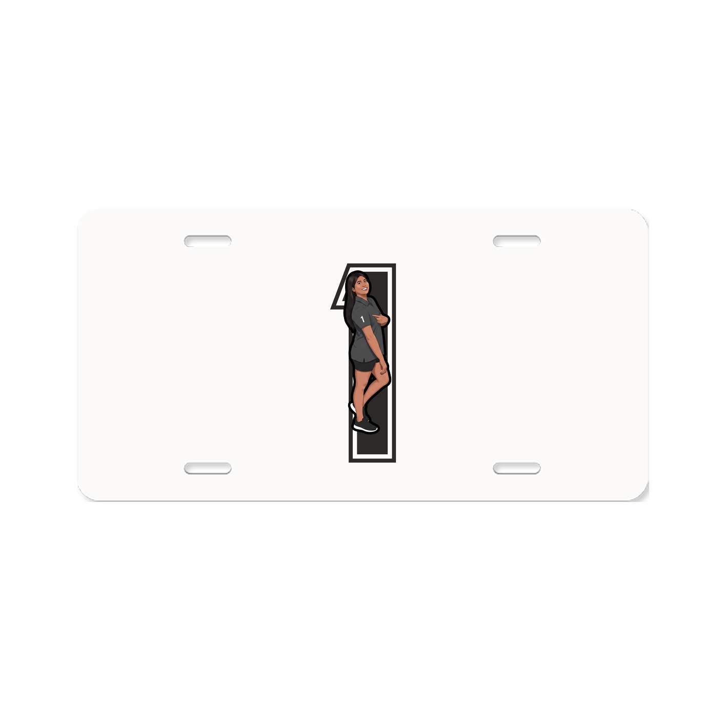 License Plate — Number in Classic