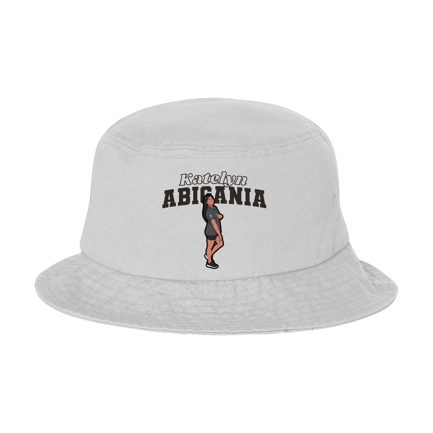 Bucket Cap — Name Arch in White