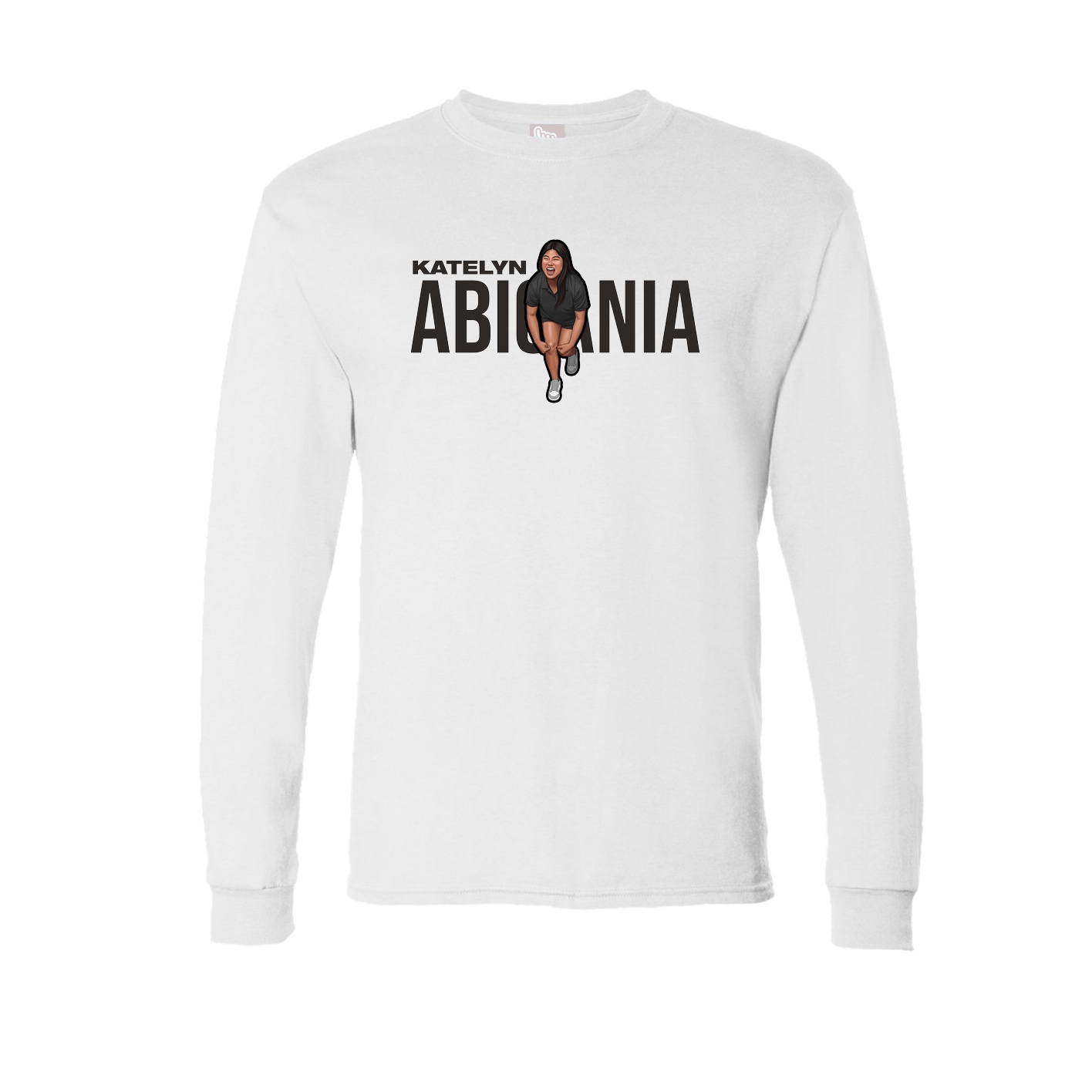 Long Sleeve Tee — Player Name in White