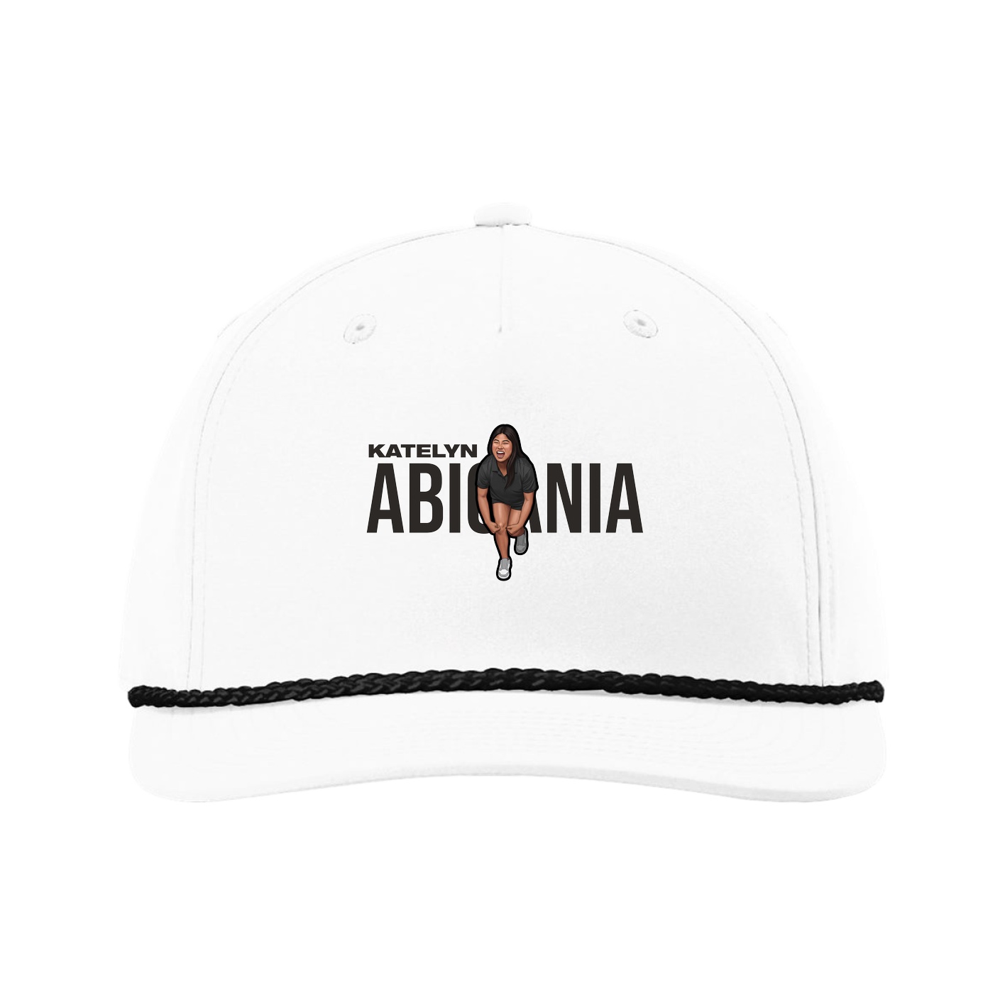 Five-Panel Classic Rope Cap — Player Name in White
