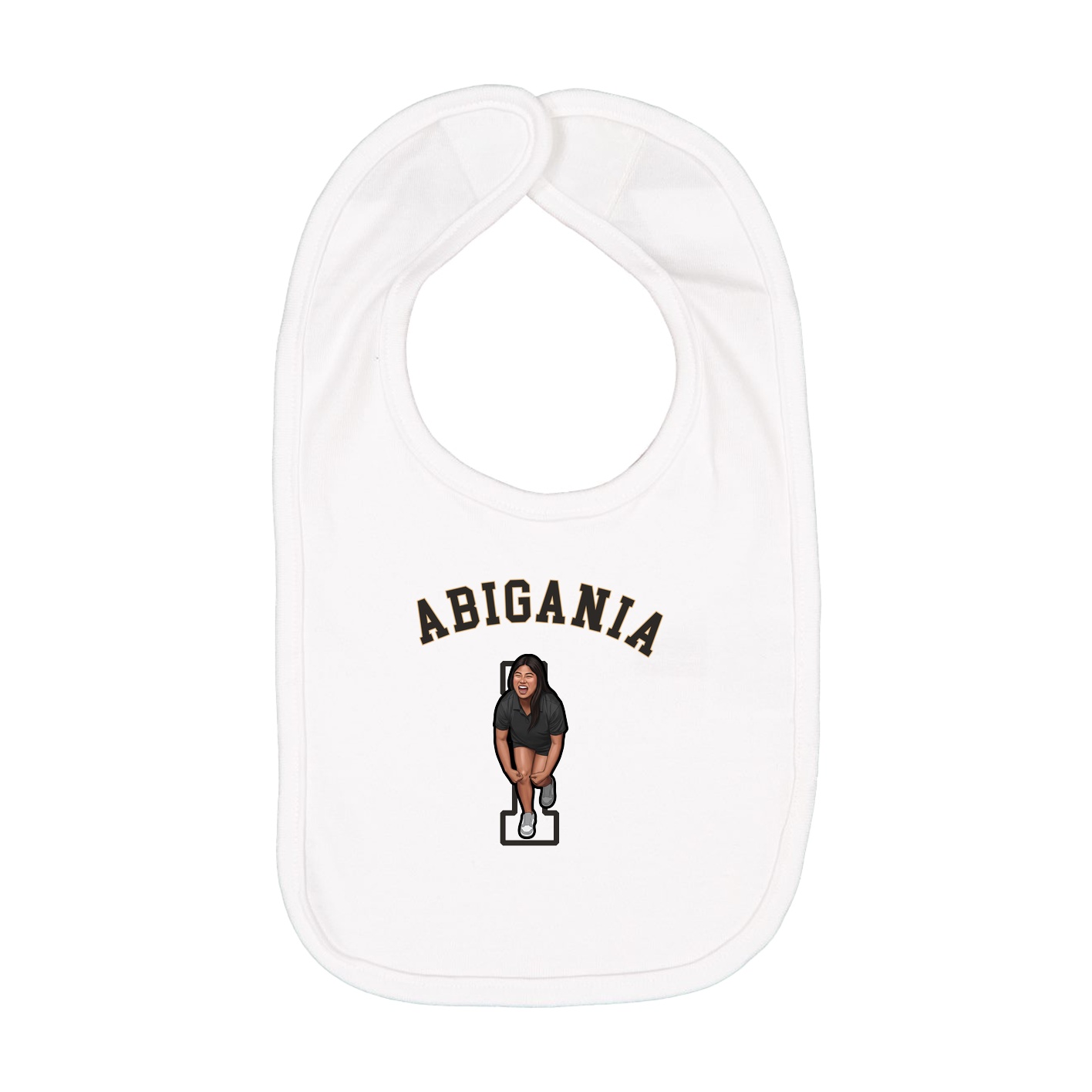 Infant Bib — Shirsey Arch in White