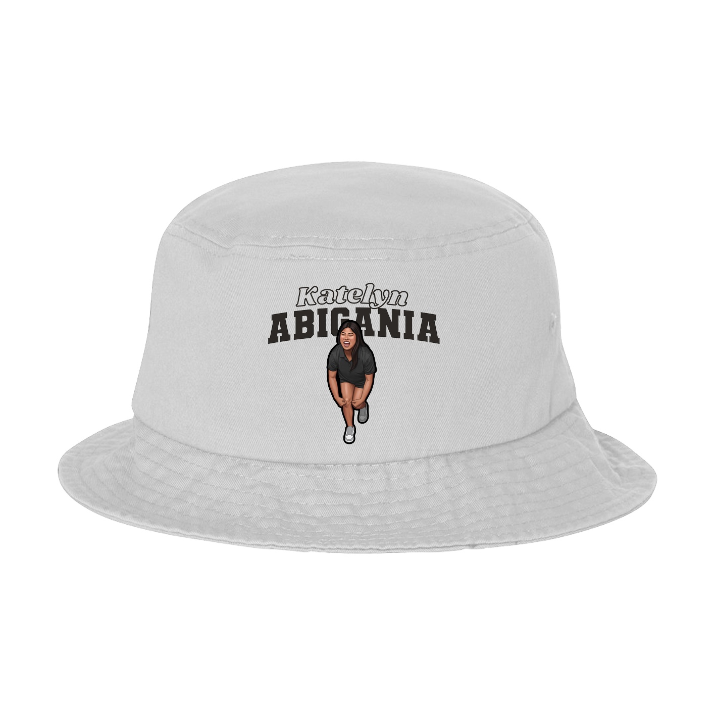Bucket Cap — Name Arch in White