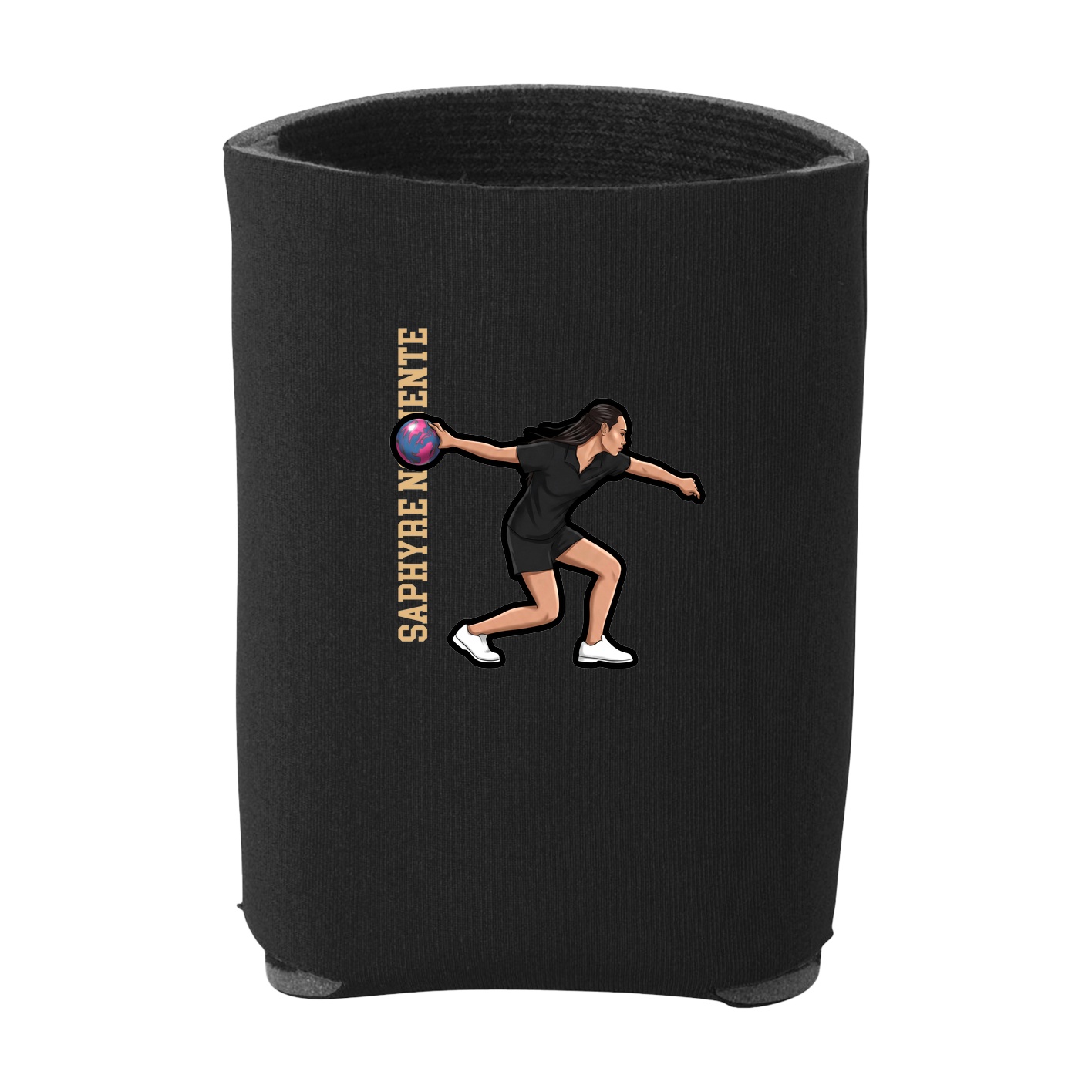 Can Holder — Name Vertical in Black