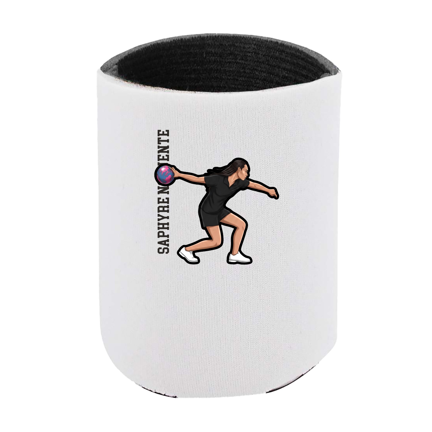 Can Holder — Name Vertical in White