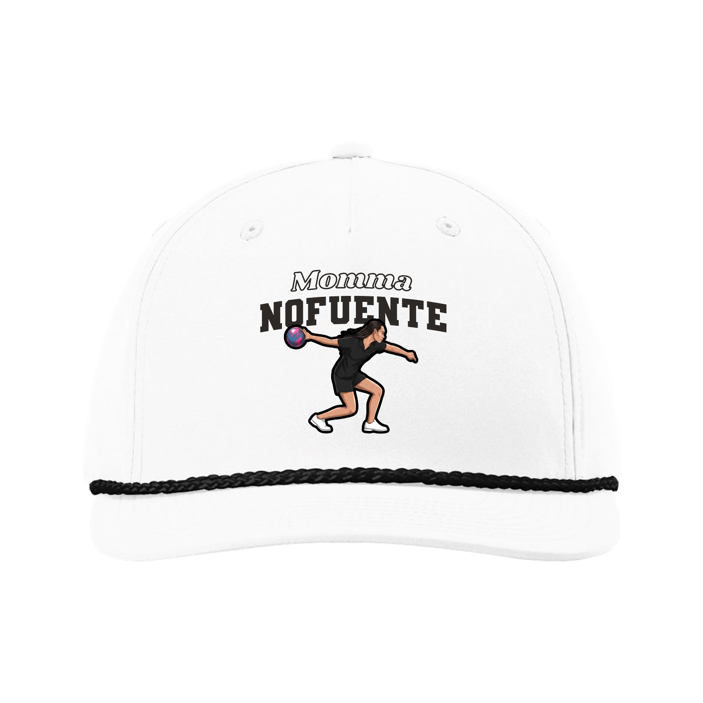 Five-Panel Classic Rope Cap — Mothers Day Block in White