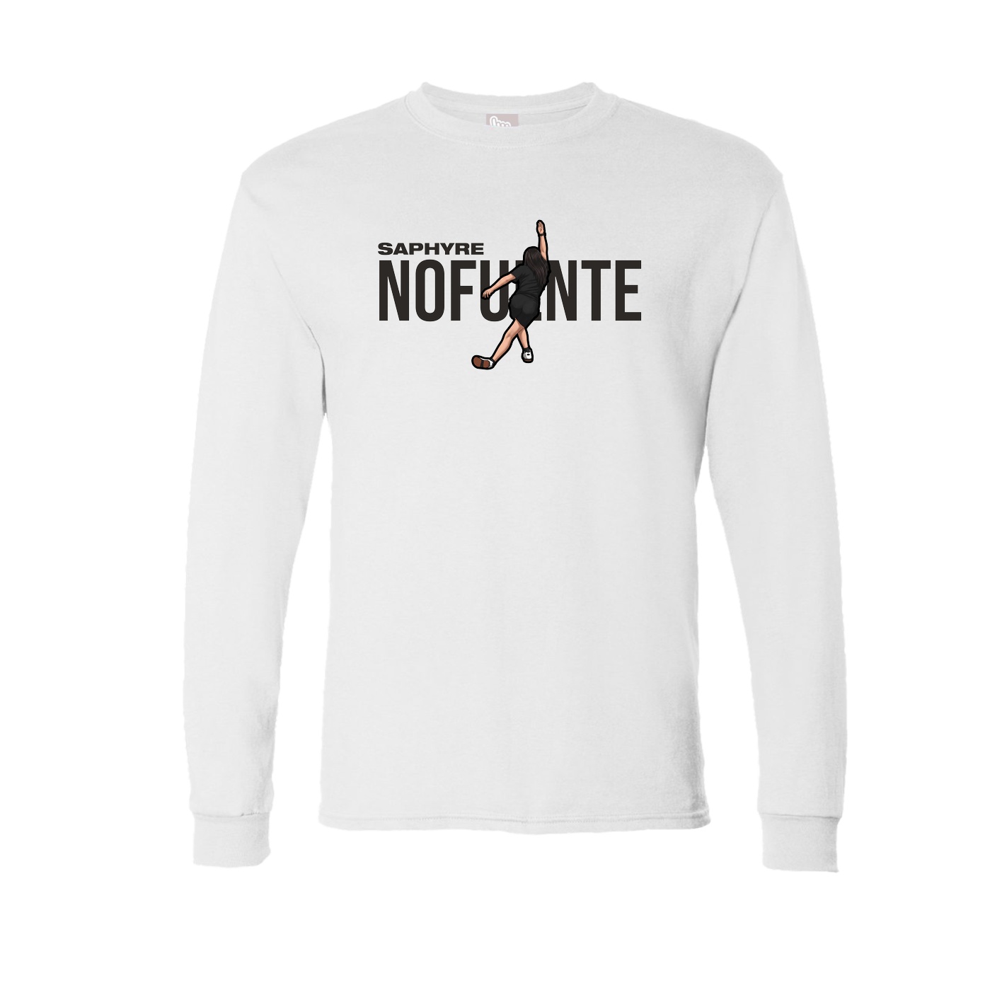 Long Sleeve Tee — Player Name in White