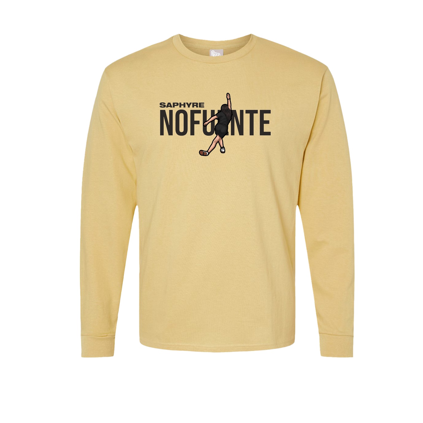Long Sleeve Tee — Player Name in Vegas Gold