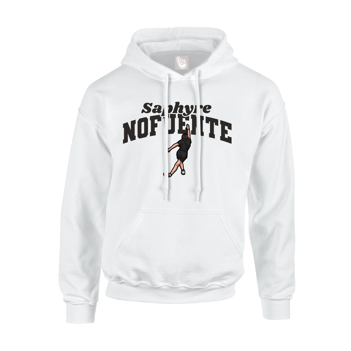Hoodie — Signature Arch in White
