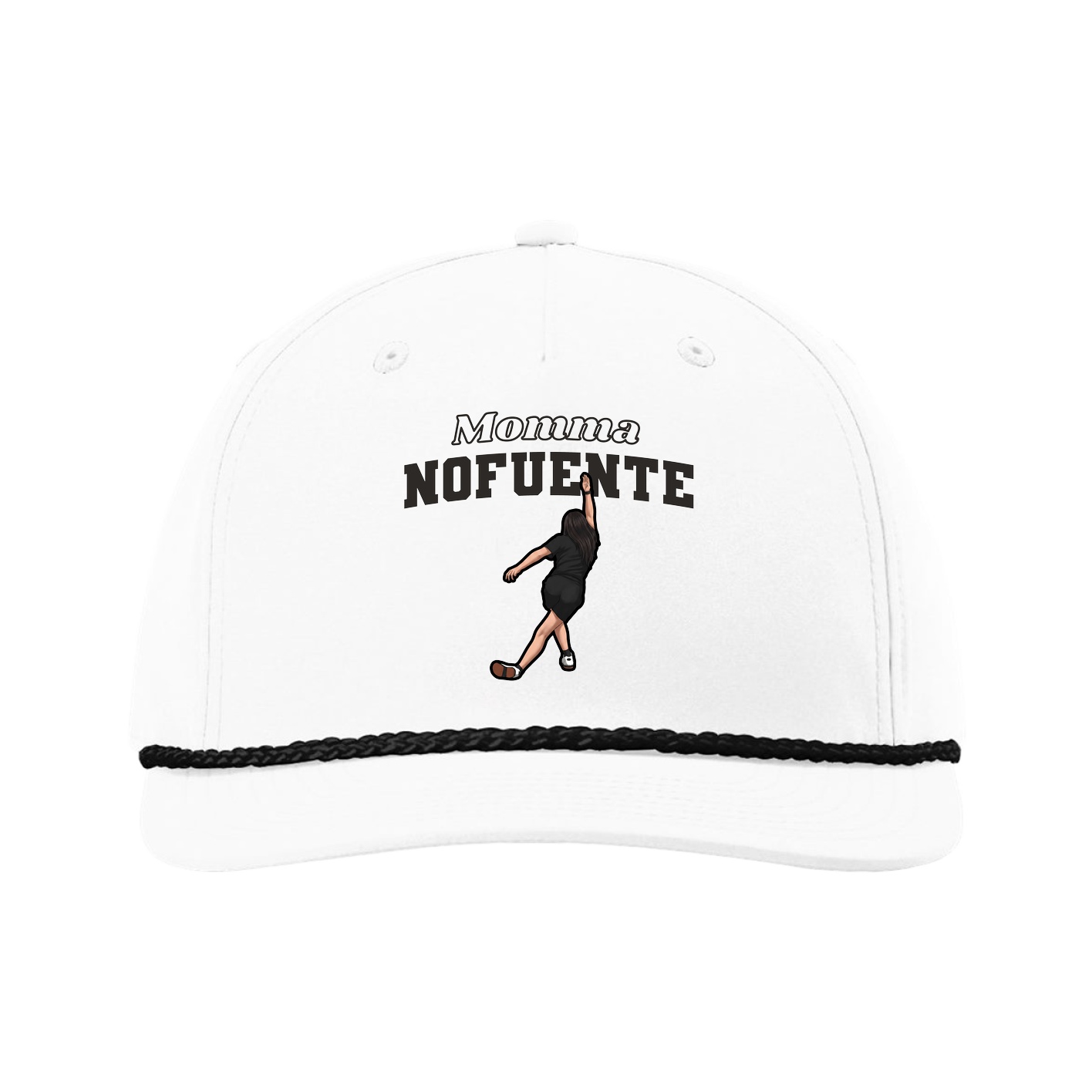 Five-Panel Classic Rope Cap — Mothers Day Block in White