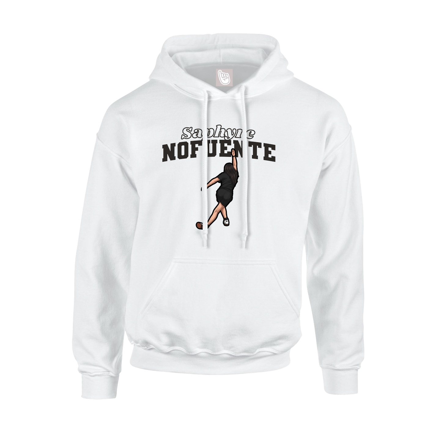 Hoodie — Name Arch in White