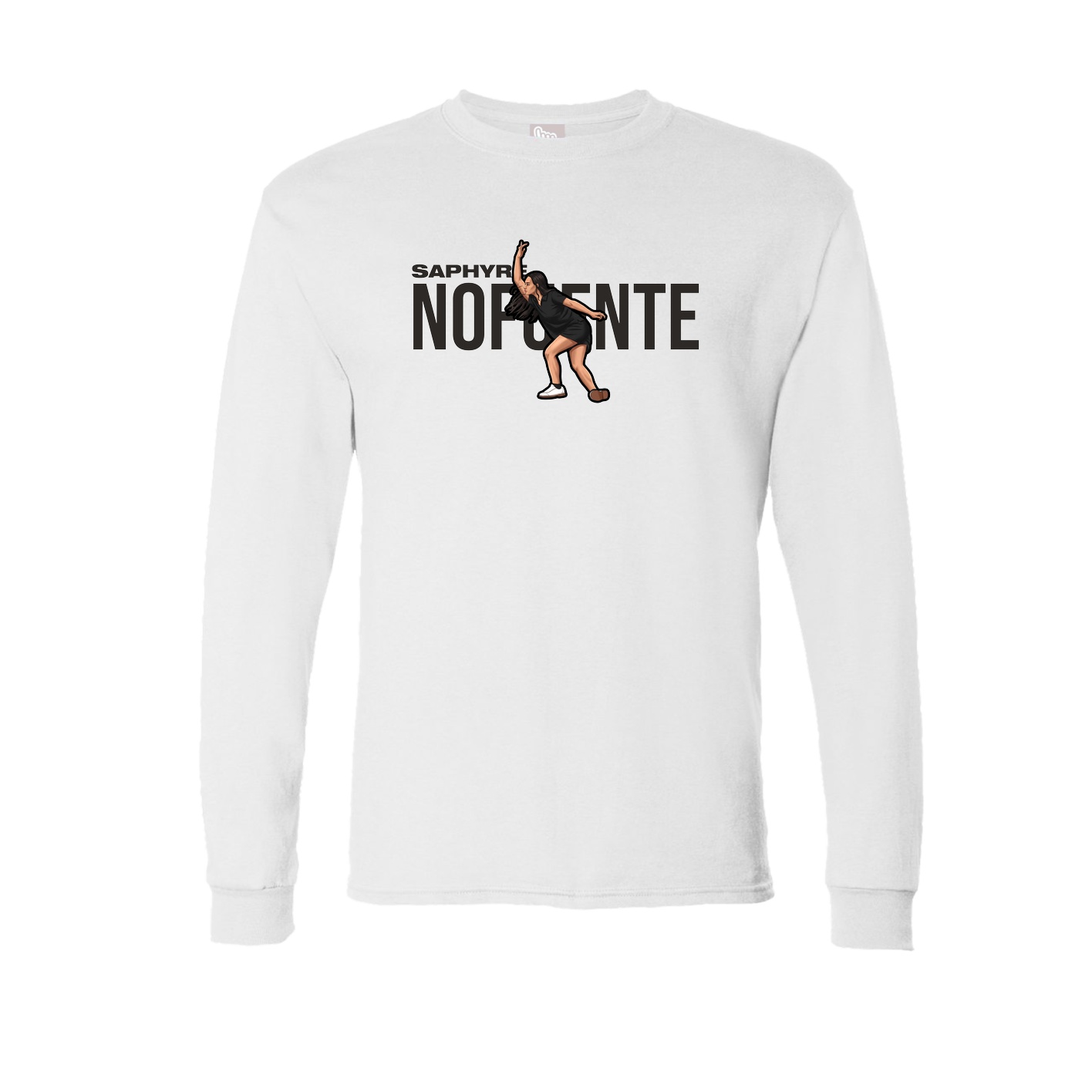Long Sleeve Tee — Player Name in White