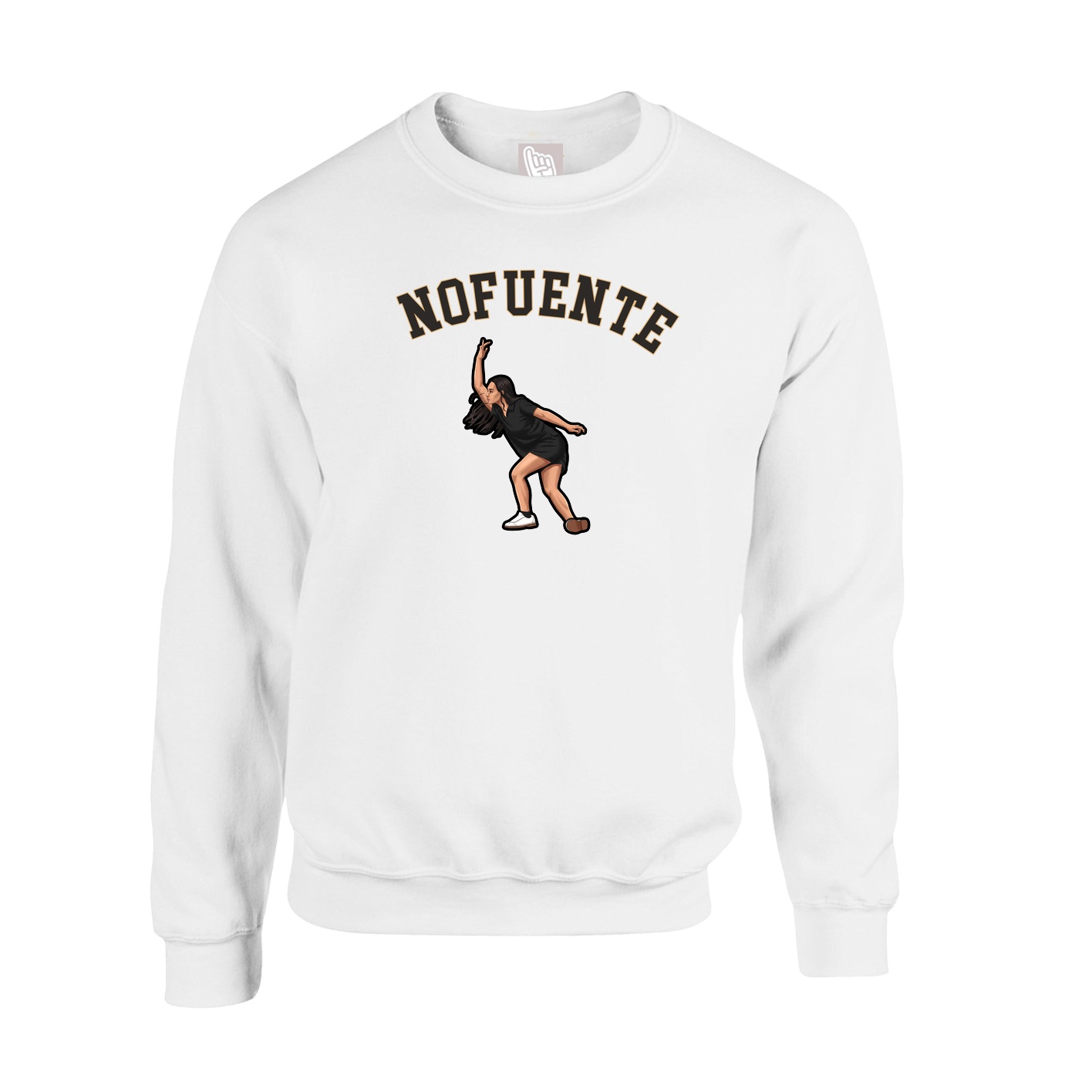 Fleece Crew — Shirsey Arch in White