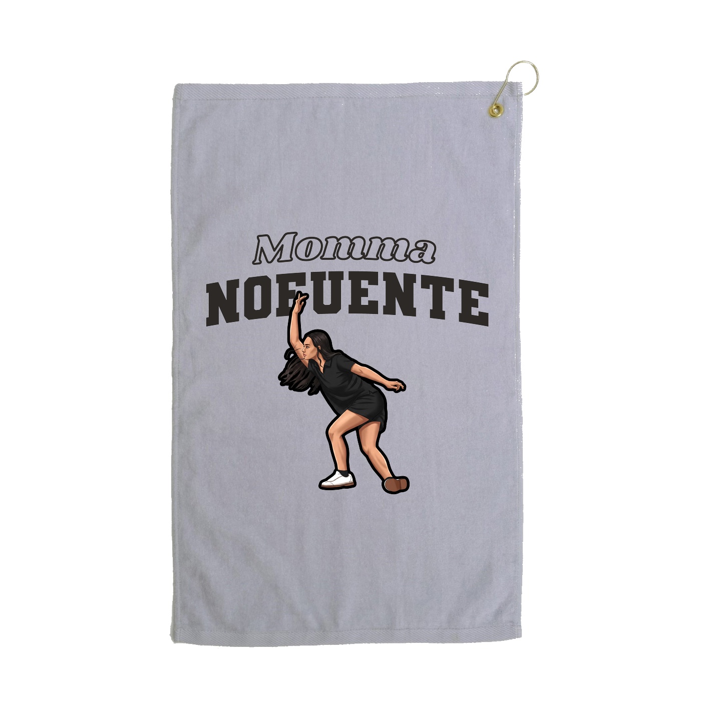 Golf Towel — Mothers Day Block in Grey
