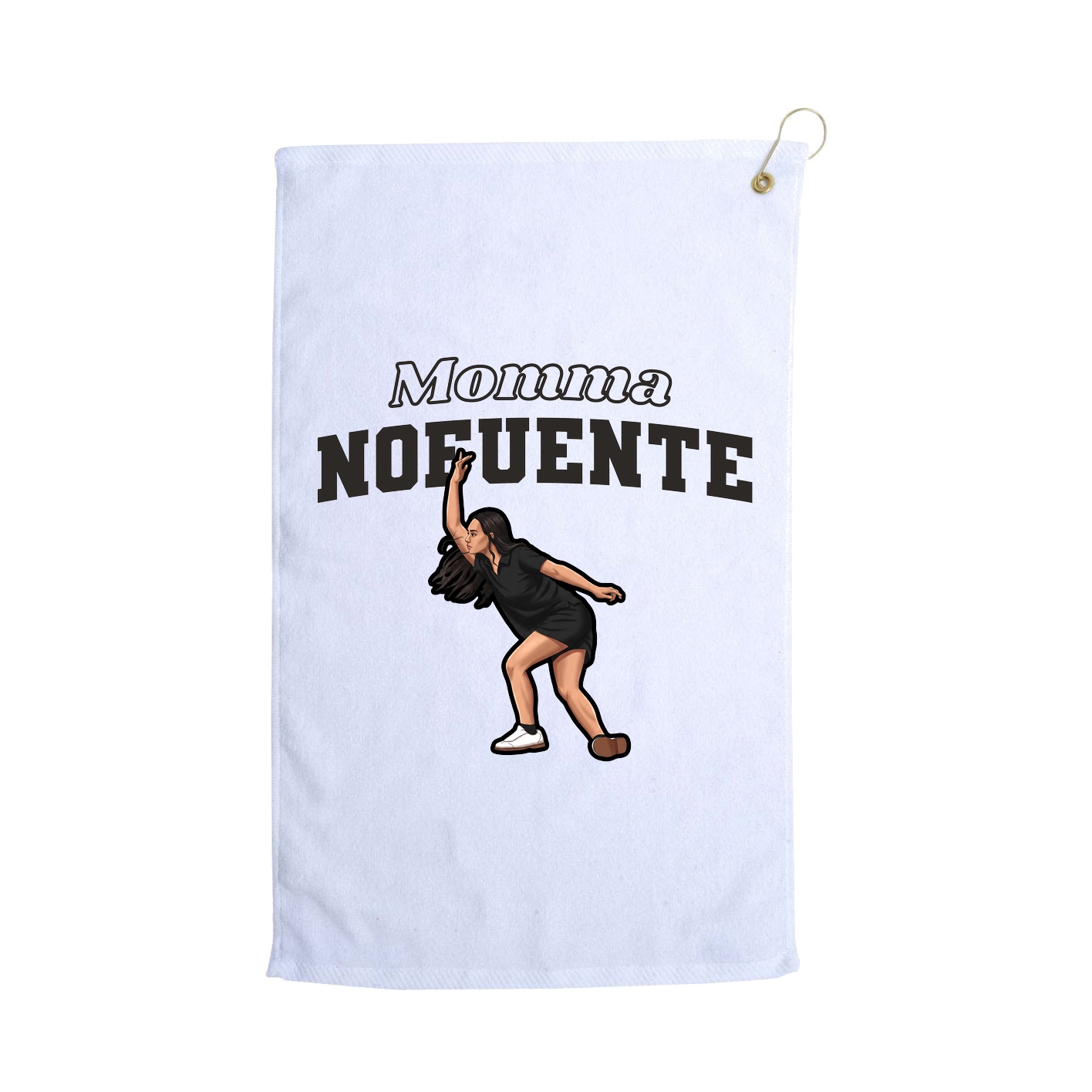 Golf Towel — Mothers Day Block in White