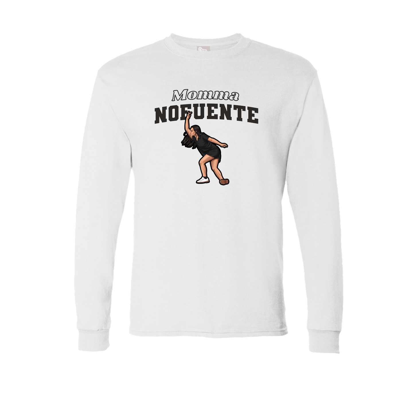 Long Sleeve Tee — Mothers Day Block in White