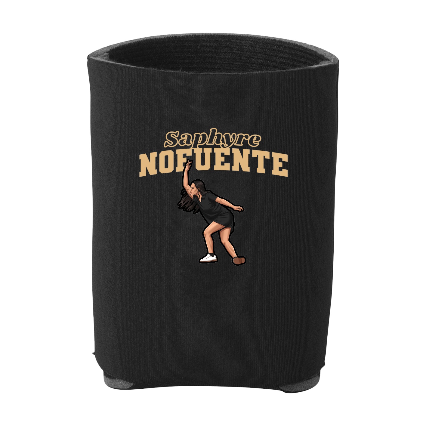 Can Holder — Name Arch in Black