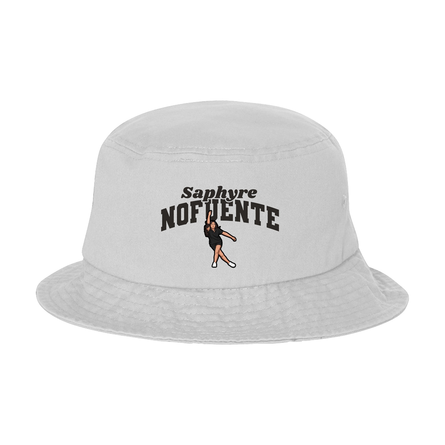 Bucket Cap — Signature Arch in White
