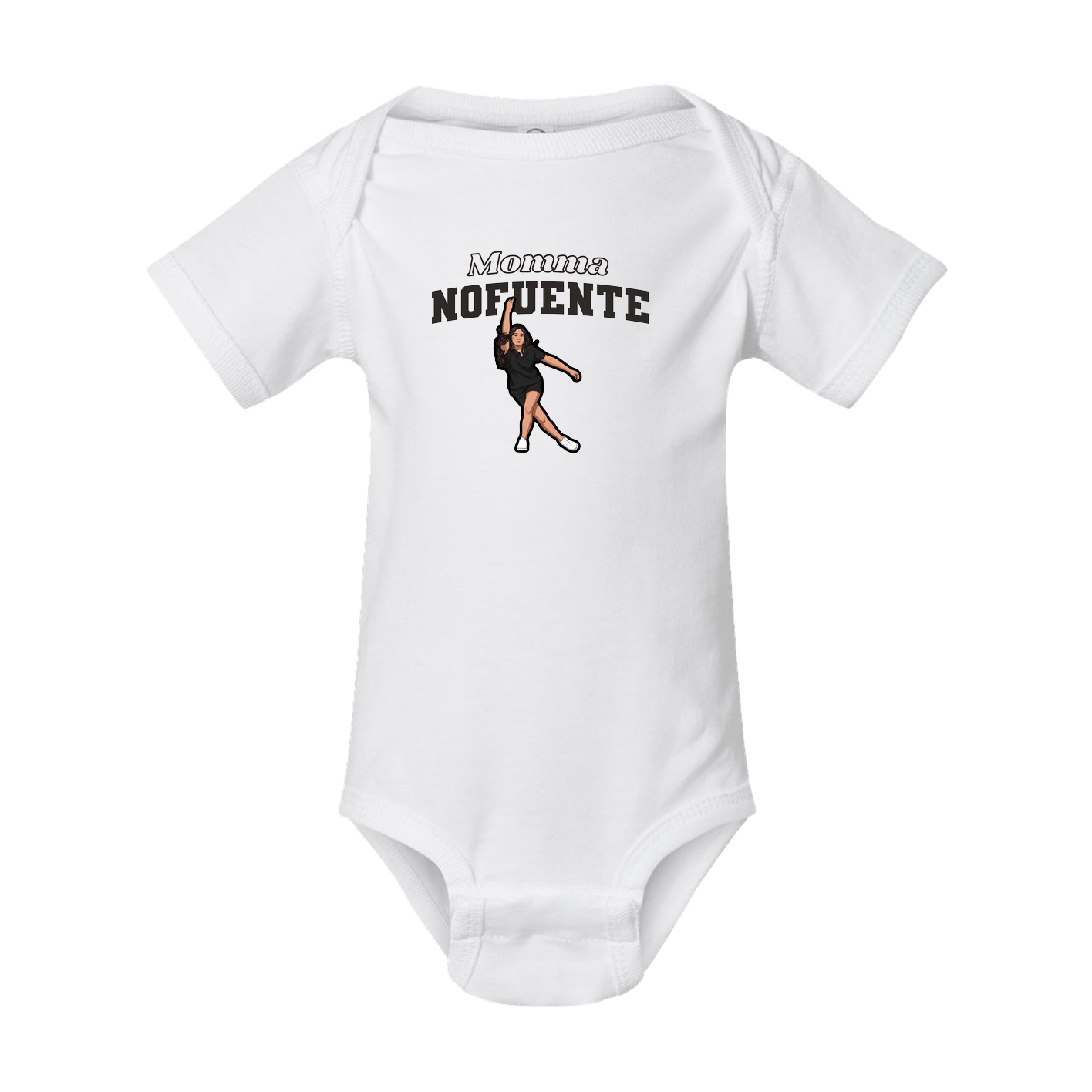 Baby Onesie — Mothers Day Block in White