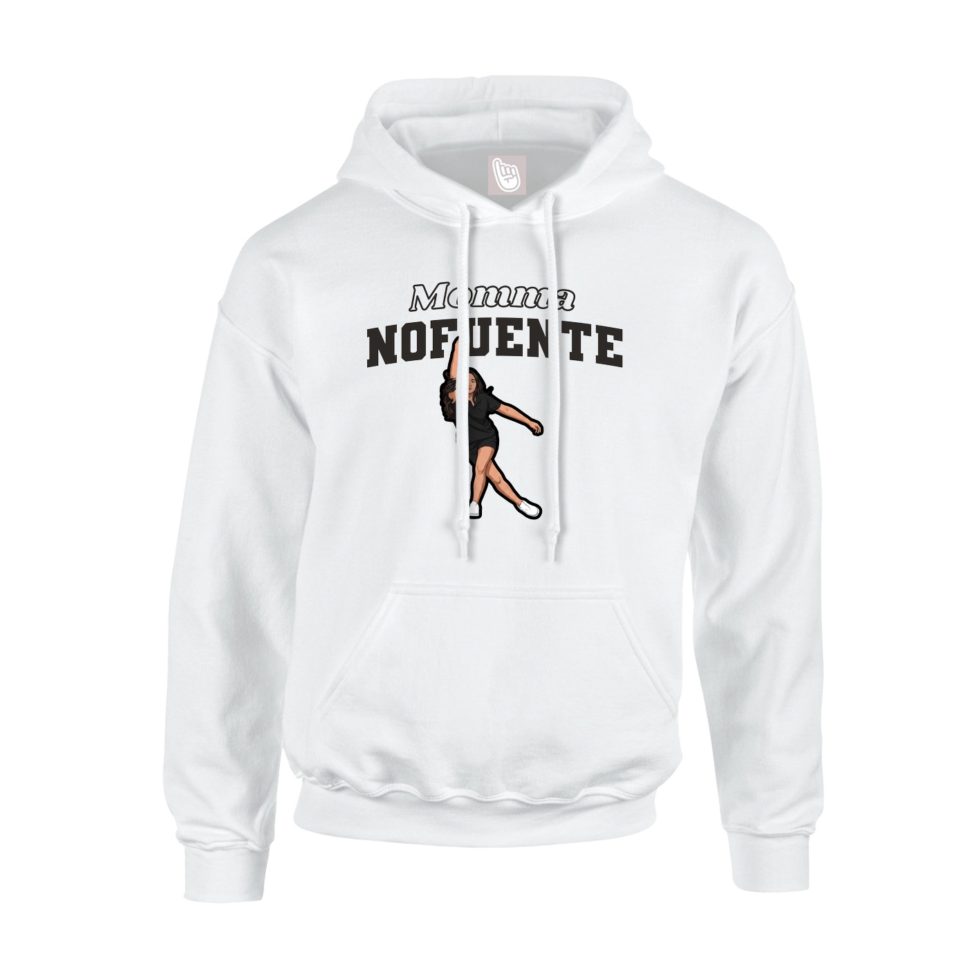 Youth Hoodie — Mothers Day Block in White