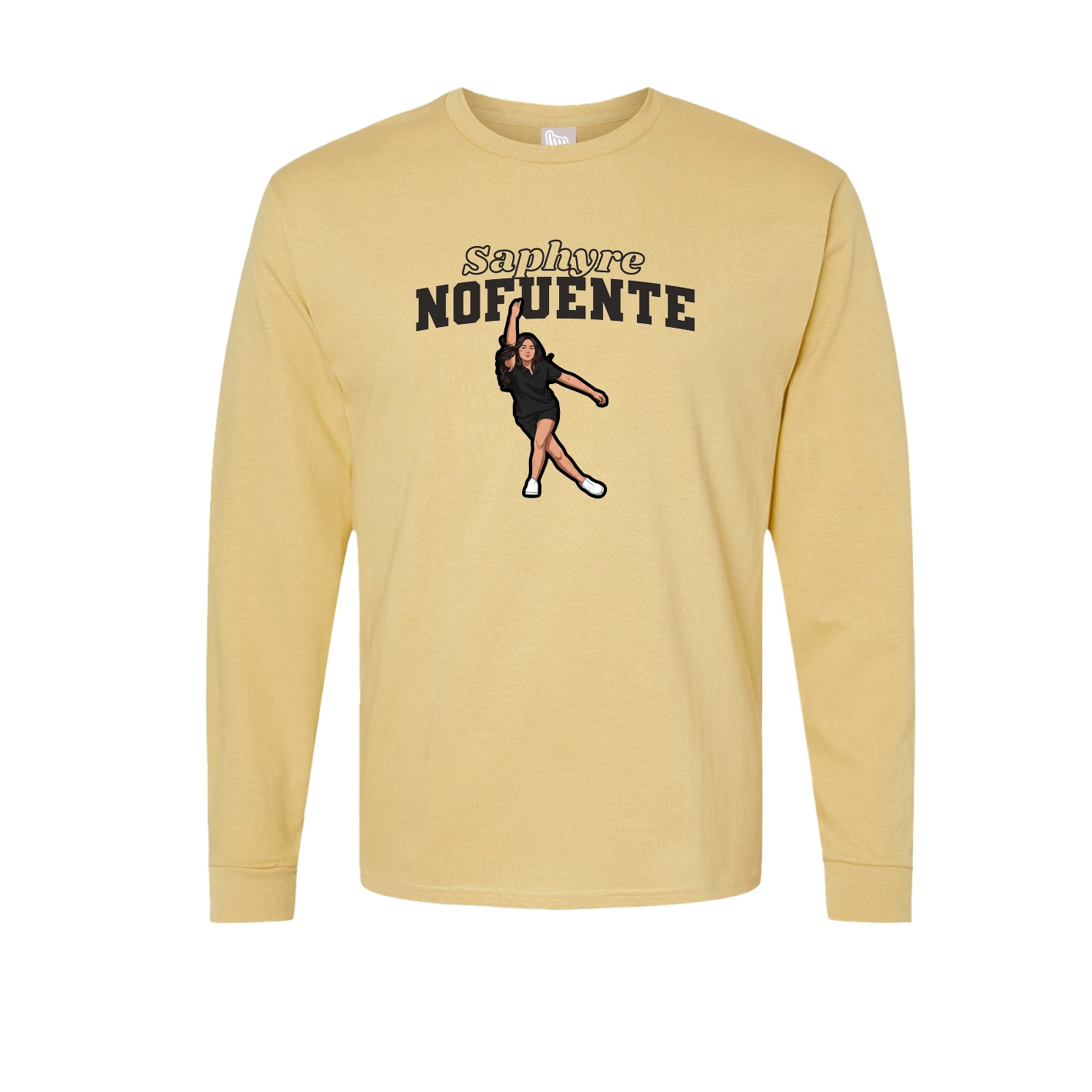 Long Sleeve Tee — Name Arch in Vegas Gold