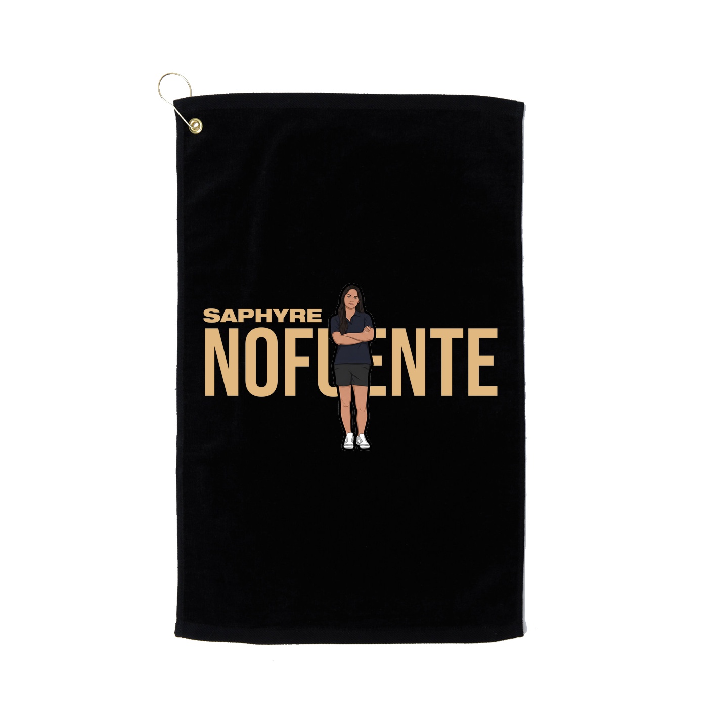 Golf Towel — Player Name in Black