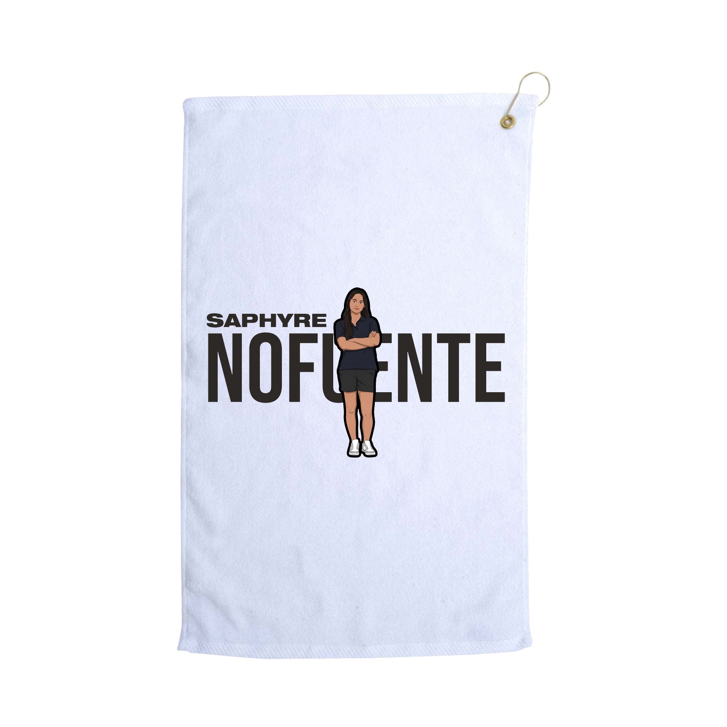 Golf Towel — Player Name in White