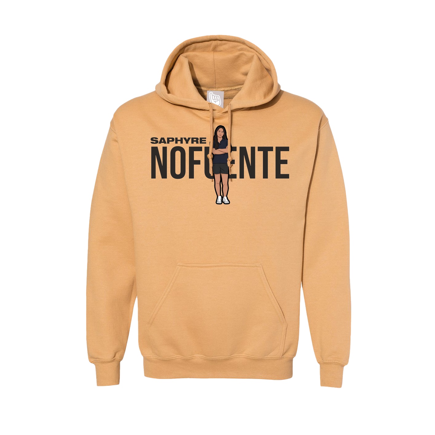Hoodie — Player Name in Vegas Gold