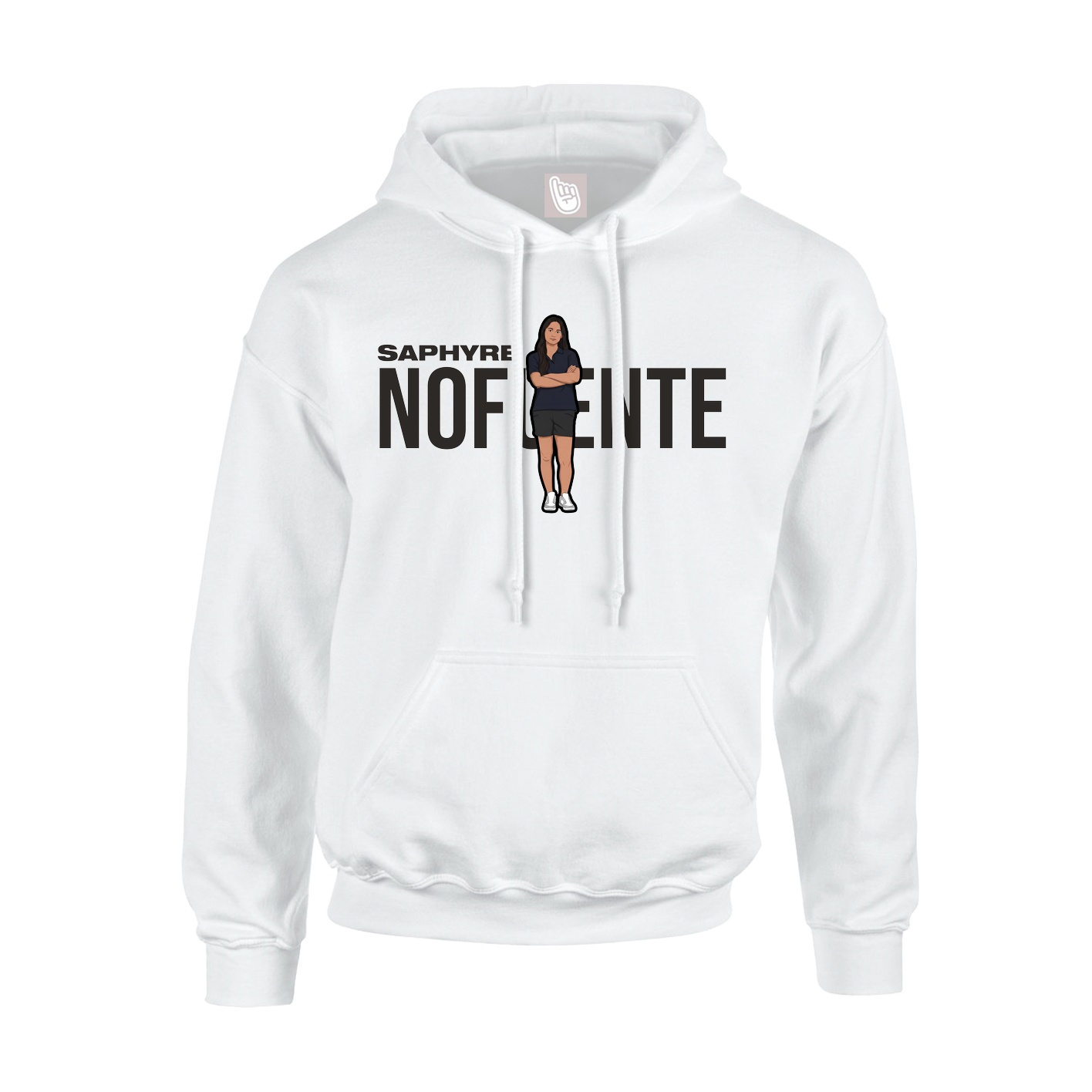 Youth Hoodie — Player Name in White