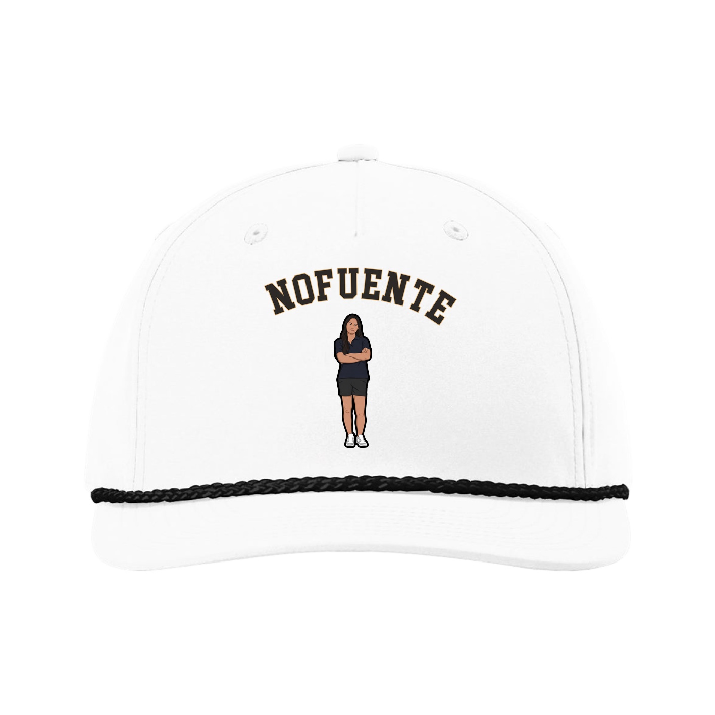 Five-Panel Classic Rope Cap — Shirsey Arch in White