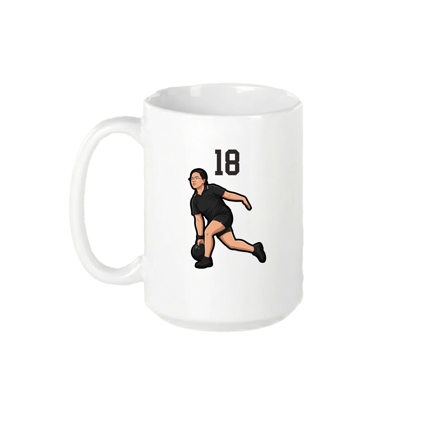 15oz Coffee Mug — Number Top in White