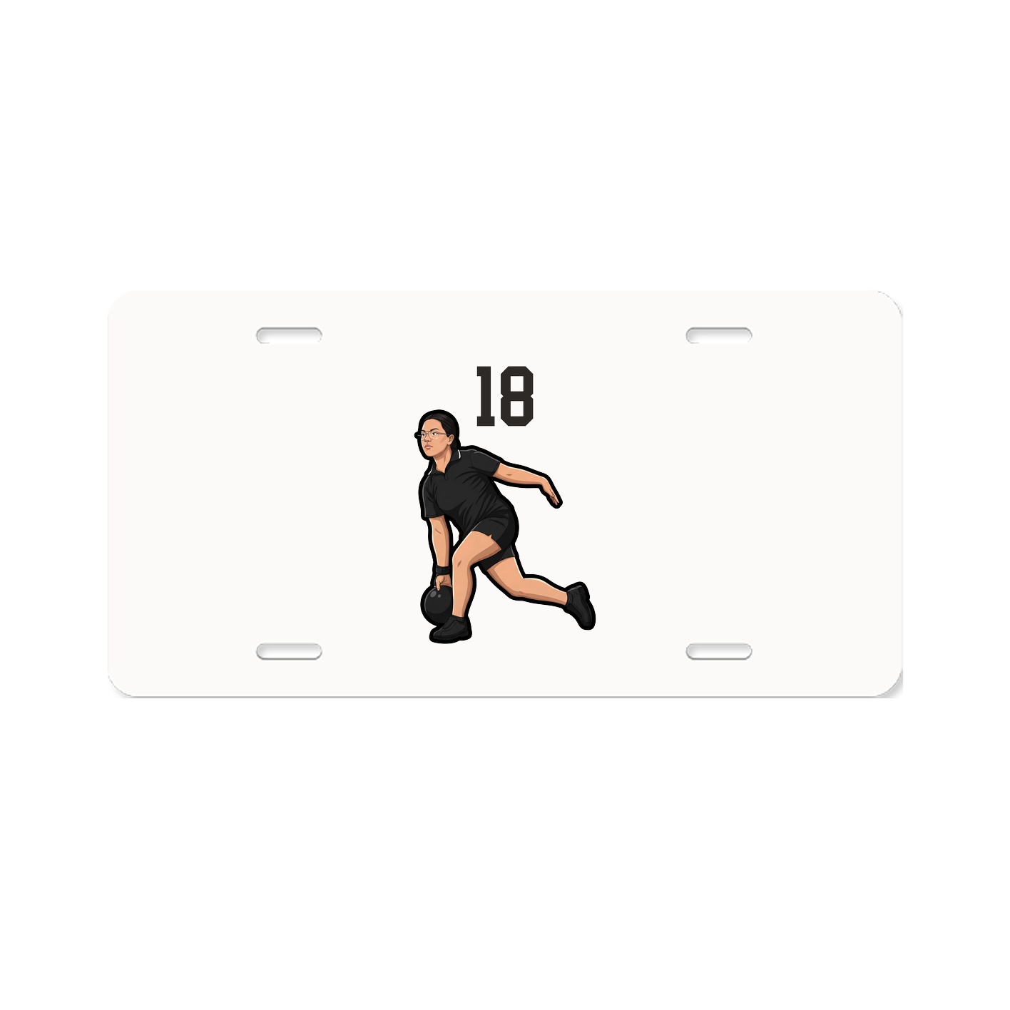 License Plate — Number Top in Classic