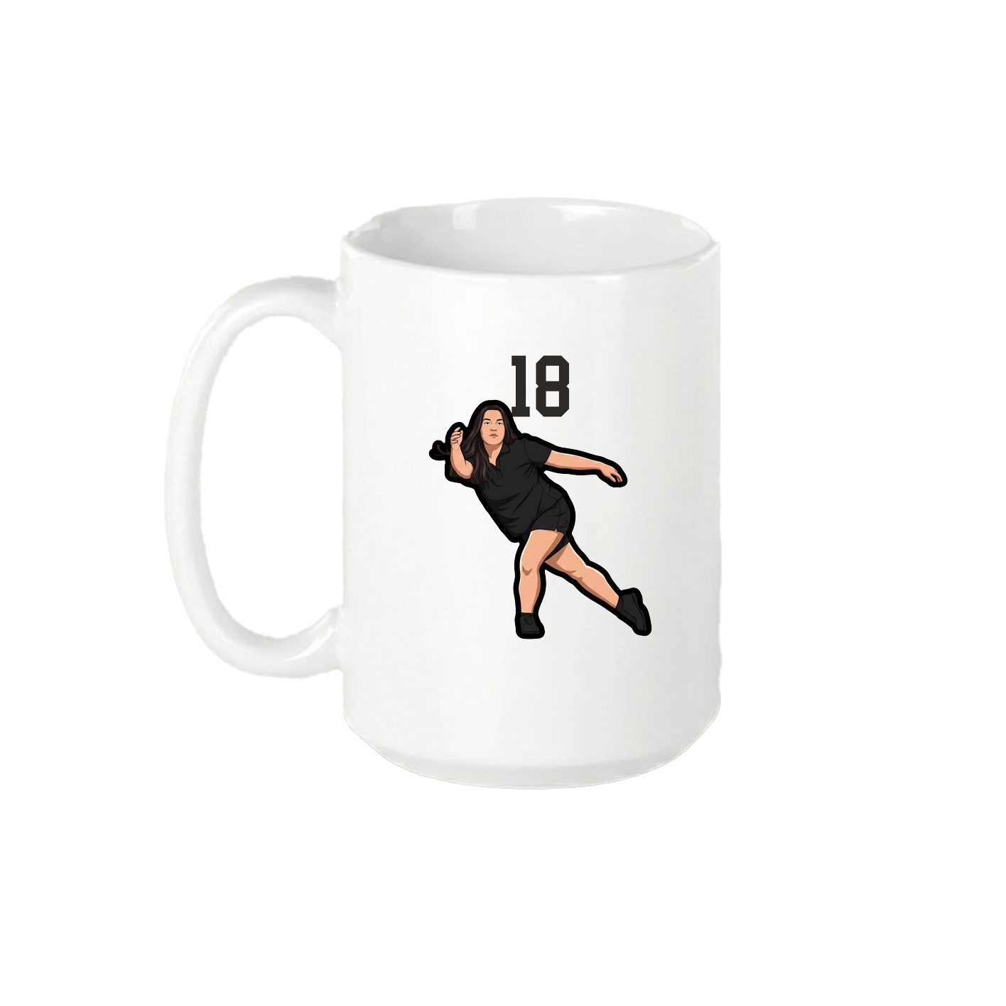 15oz Coffee Mug — Number Top in White