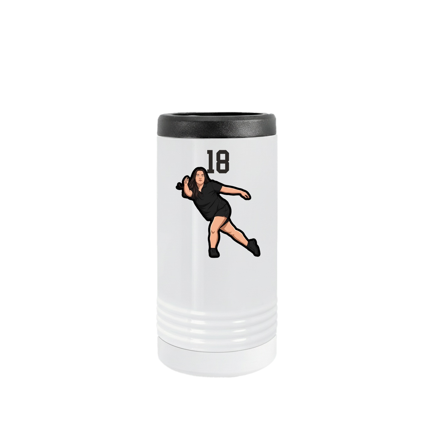 Slim Beverage Holder — Number Top in White