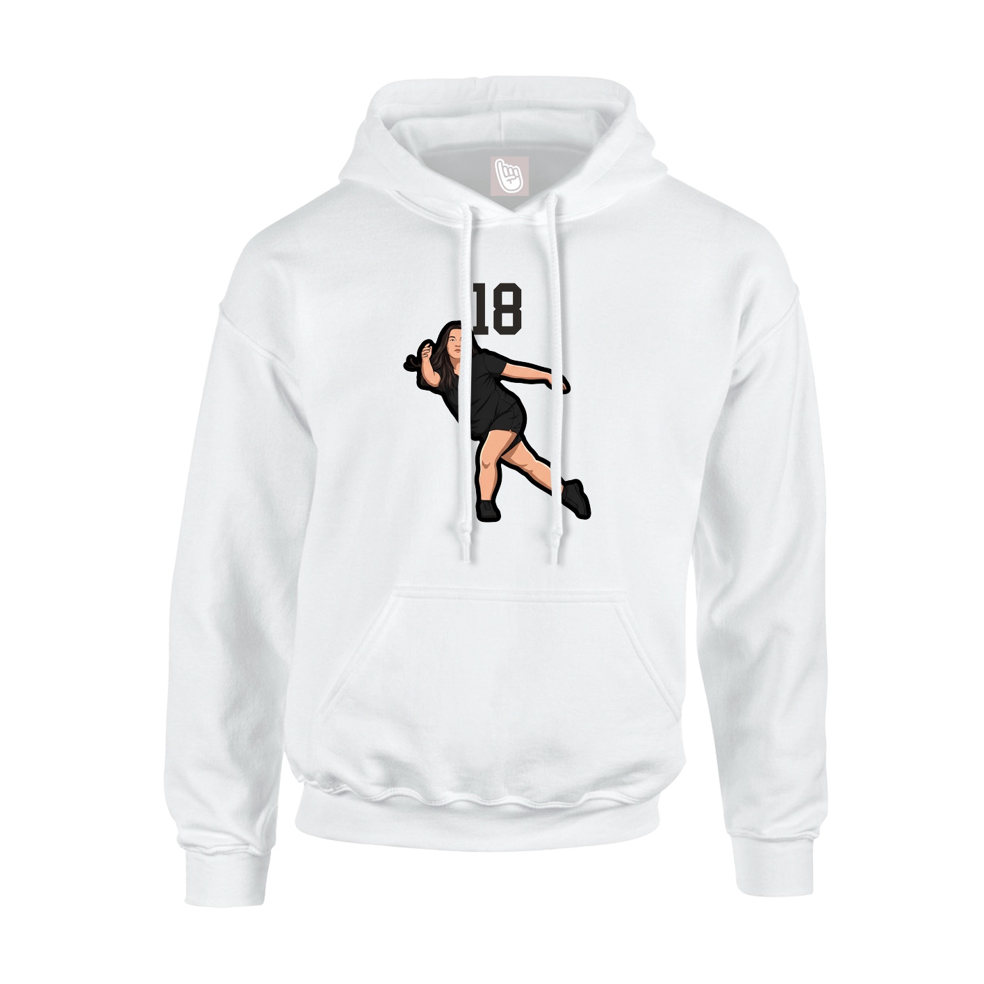 Hoodie — Number Top in White