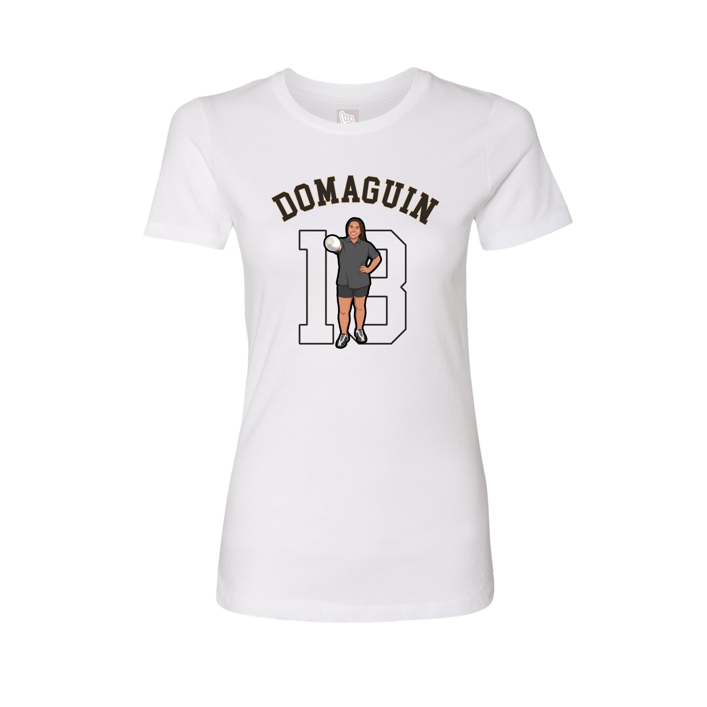 Fitted Women's Tee — Shirsey Arch in White