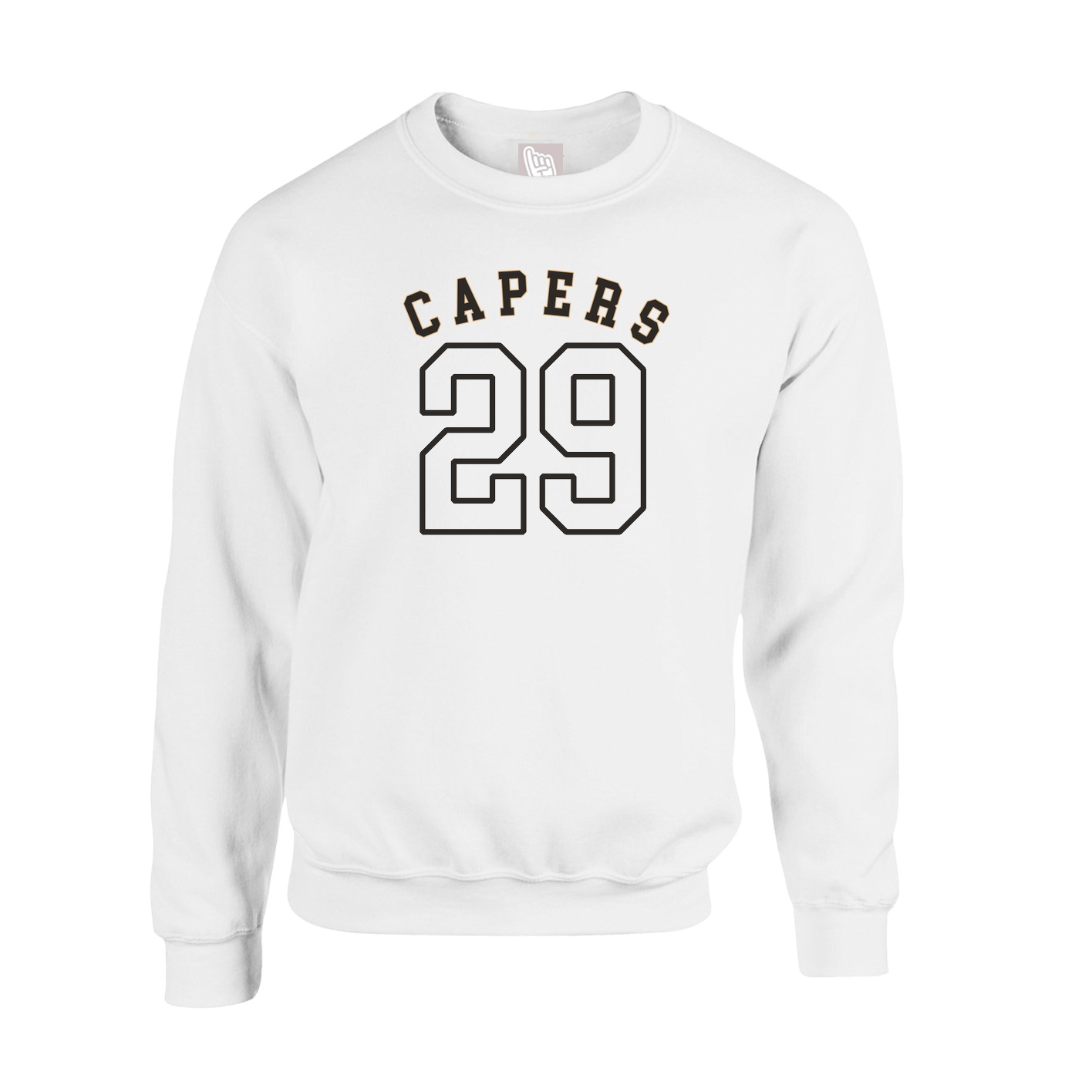 Fleece Crew — Shirsey Arch in White