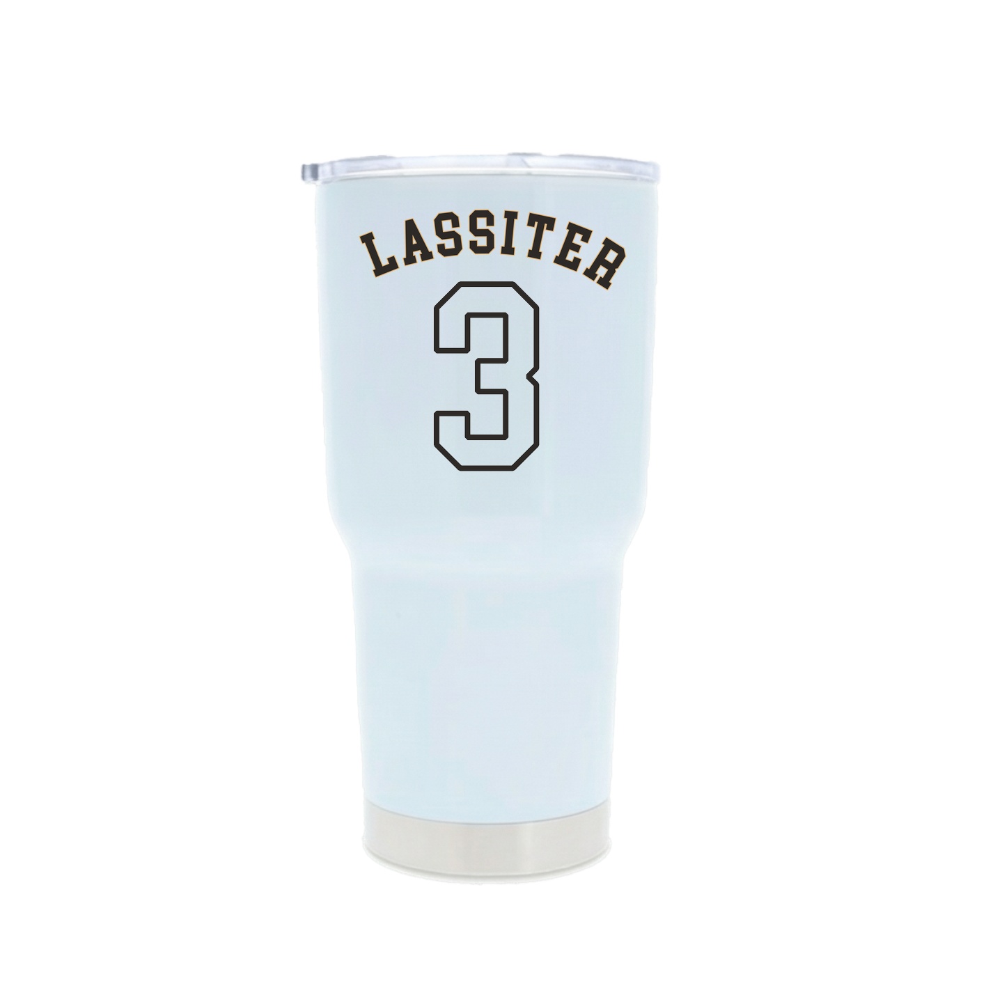 30oz Stainless Steel Tumbler — Shirsey Arch in White