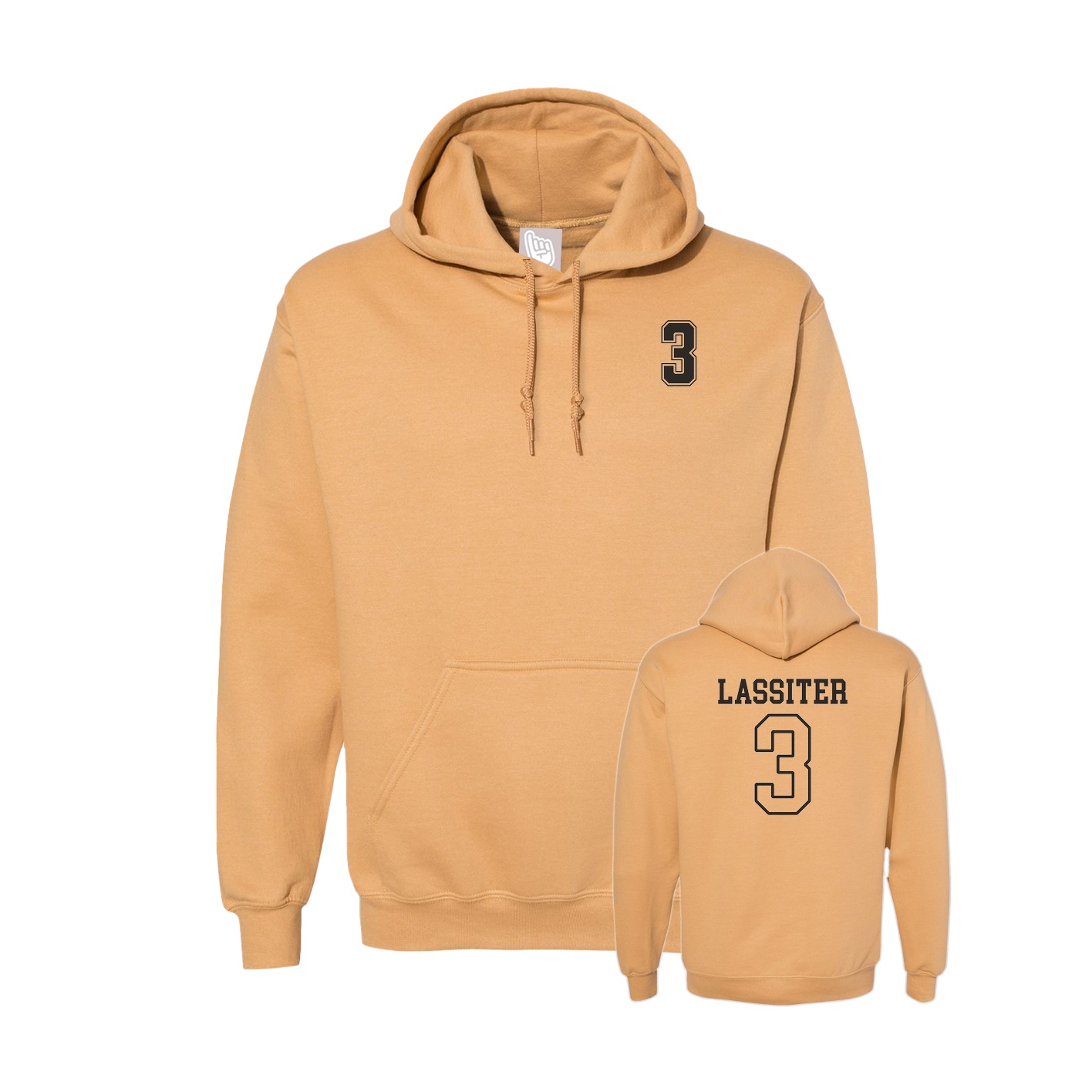 Hoodie — Chest Back in Vegas Gold