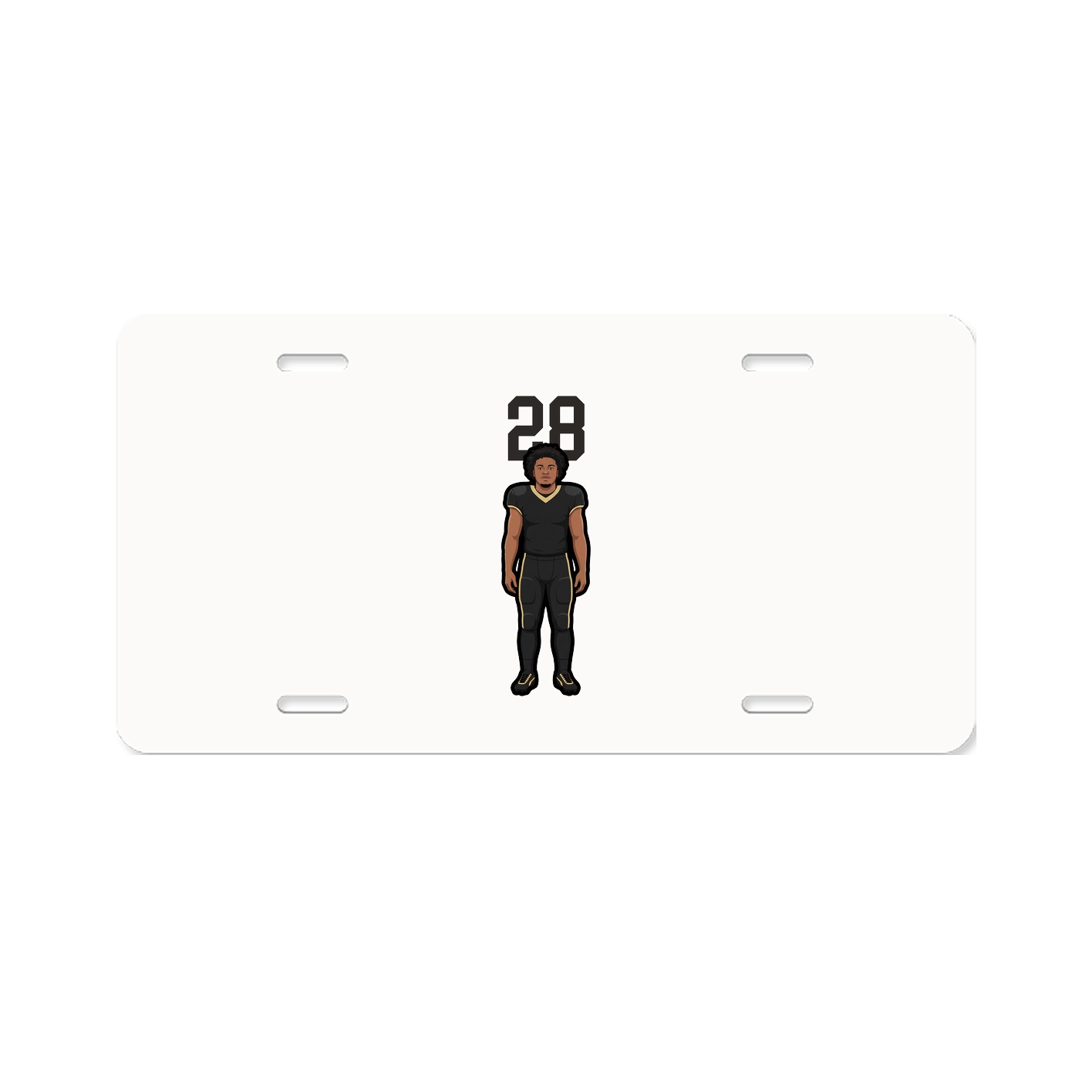 License Plate — Number Top in Classic