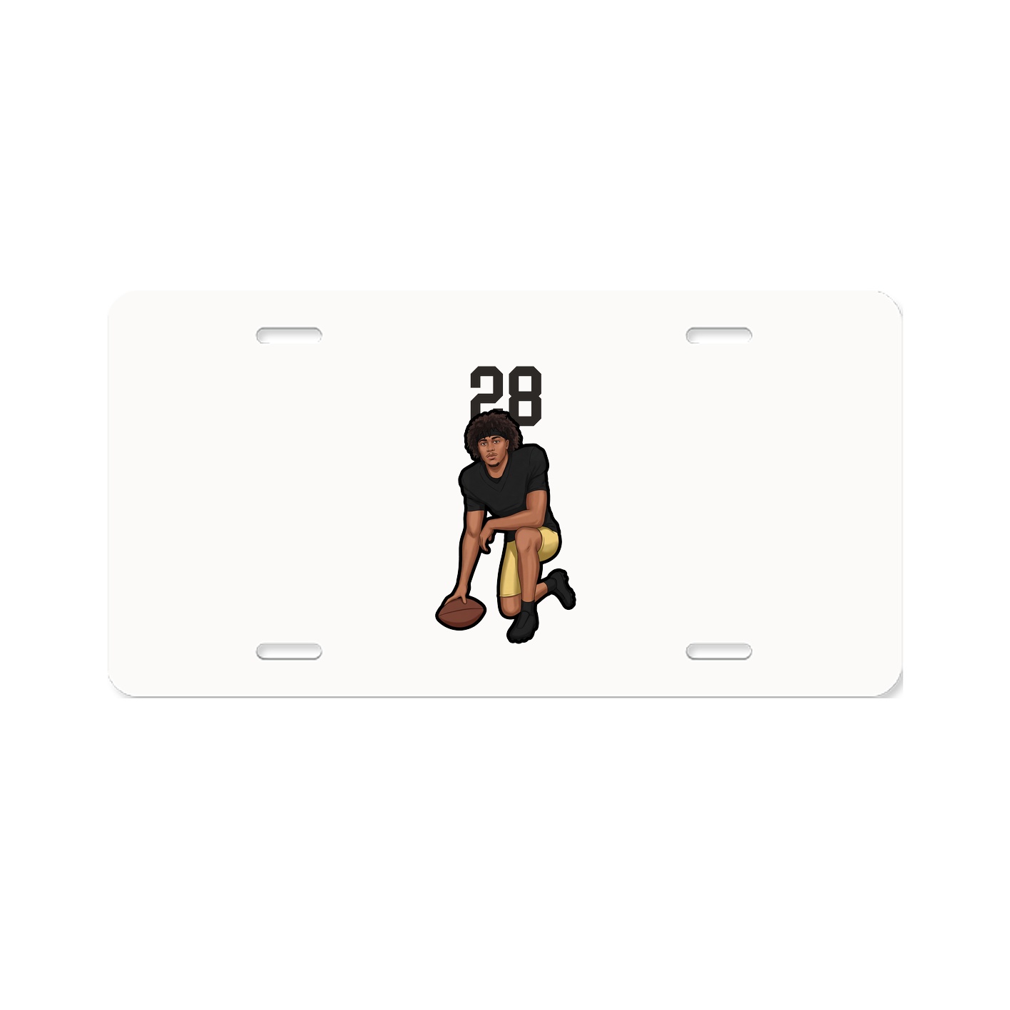 License Plate — Number Top in Classic