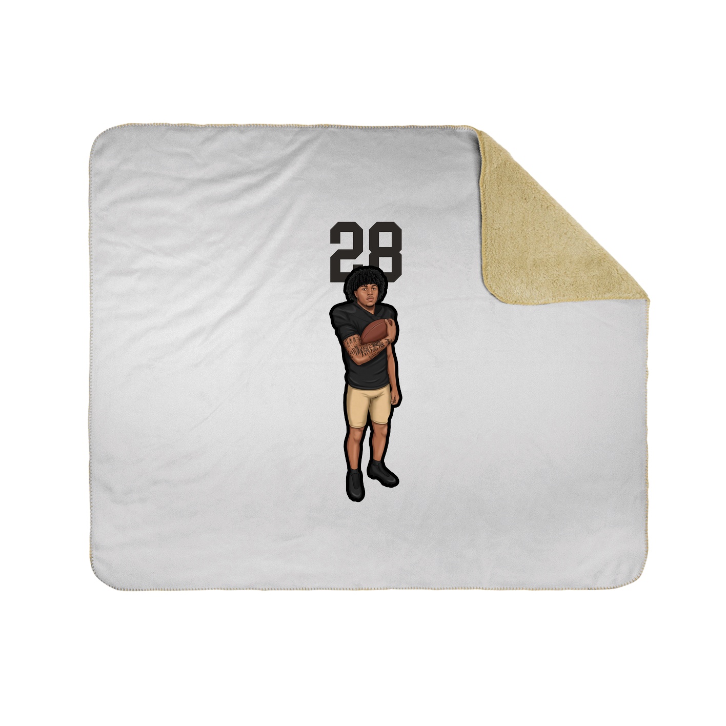 Throw Blanket — Number Top in White