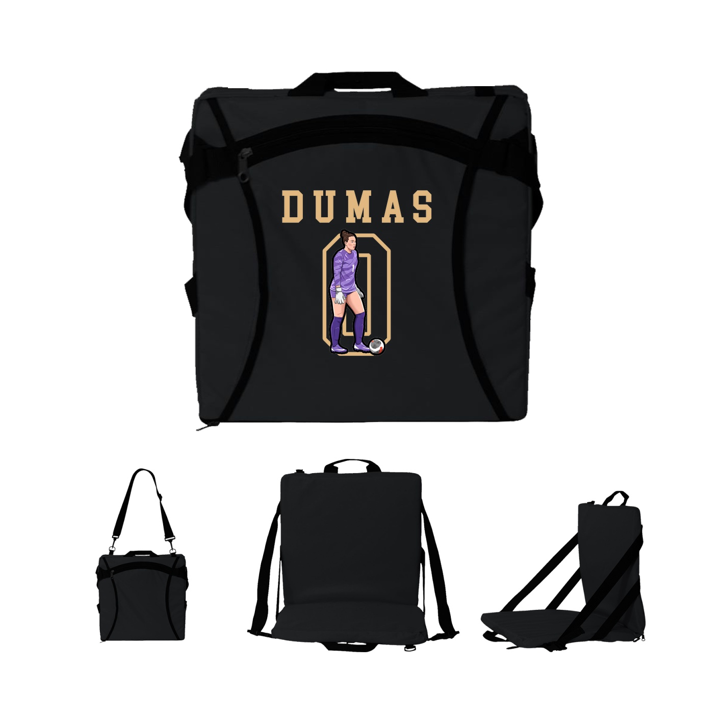 Folding Stadium Seat — Shirsey in Black