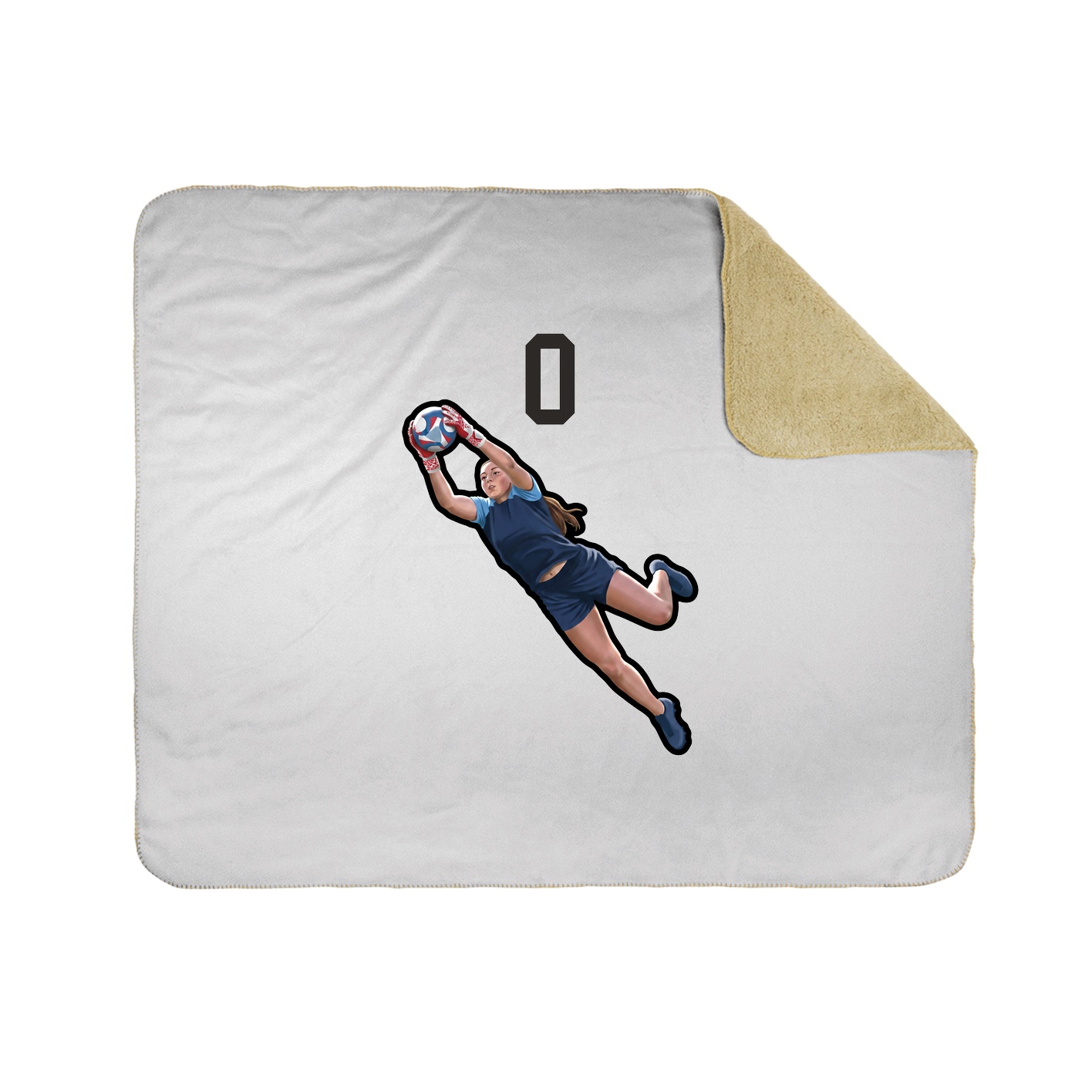 Throw Blanket — Number Top in White