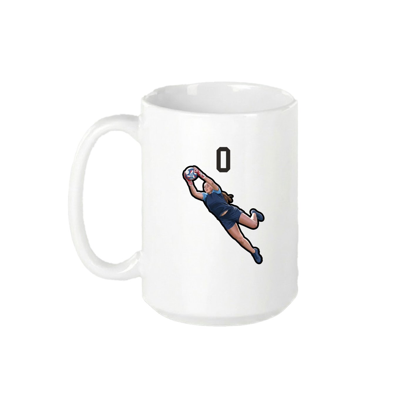 15oz Coffee Mug — Number Top in White