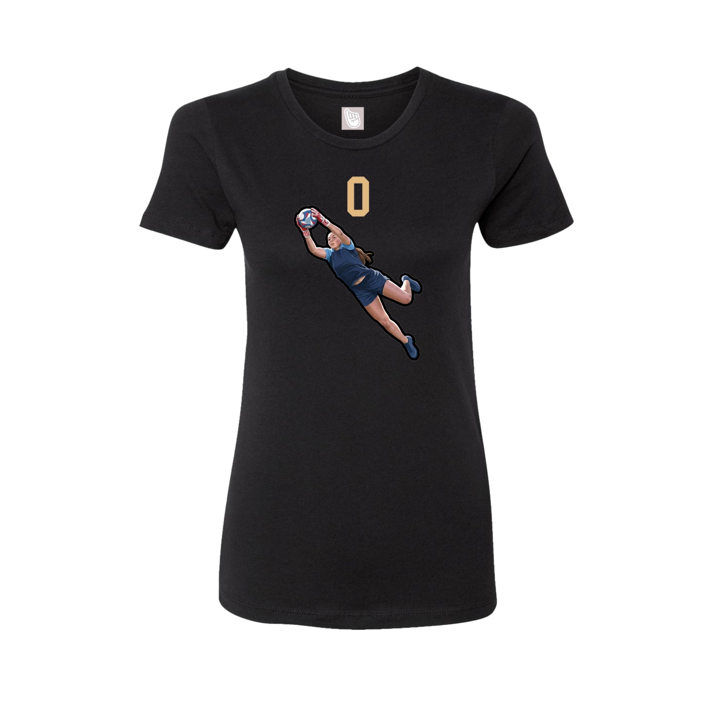 Womens Tee — Number Top in Black