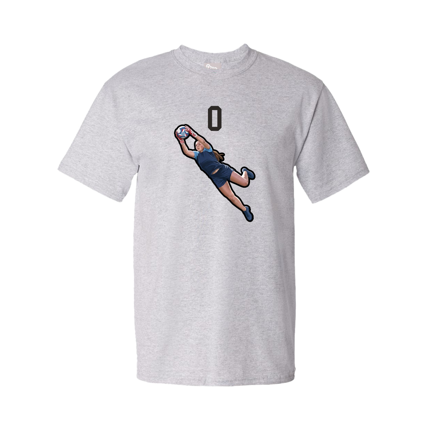 Youth Tee — Number Top in Grey