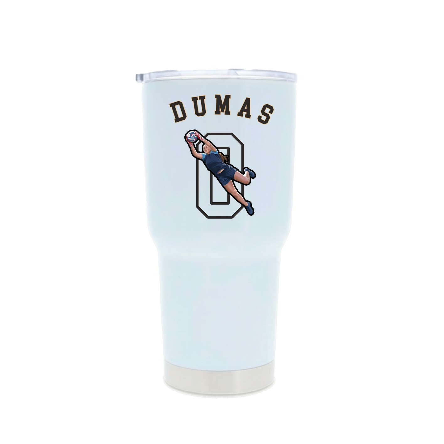 30oz Stainless Steel Tumbler — Shirsey Arch in White