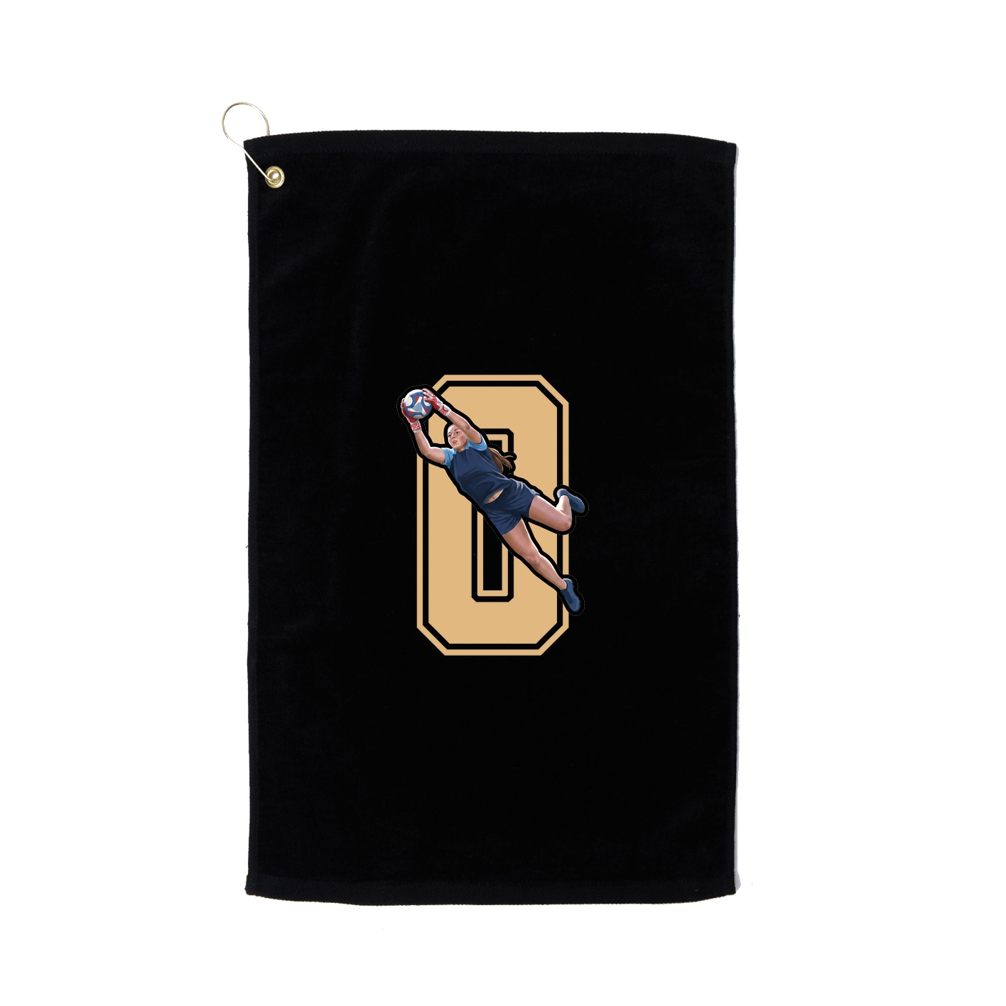 Golf Towel — Number in Black